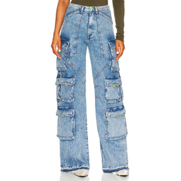 Jeans gráficos de graphic feminino de gravação relaxados de rua jeans